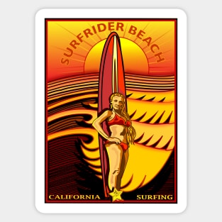 Surfrider Beach MALIBU CALIFORNIA Sticker